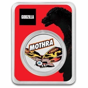 Mothra Godzilla Silver Coin Color 1 Oz 999 Niue $2 2023 ST/BU-
