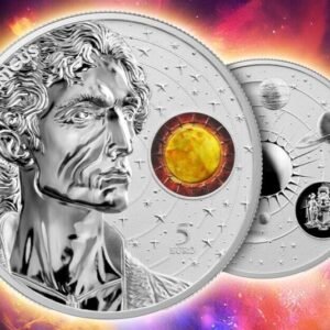 2023 - Malta Copernicus 1 oz Silver 999.9 5 Euro Color in Original Folder BU