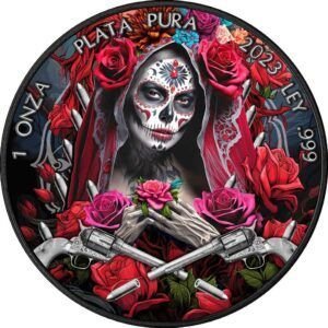 2023 - SANTA MUERTE Libertad 1 Oz Silver coin 1 Onza Mexico - 358/400