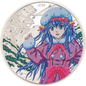 2023 - Manga 1 Oz Silbermünze Winter Cook Islands Color PP / Proof mit OVP Country Cook Islands