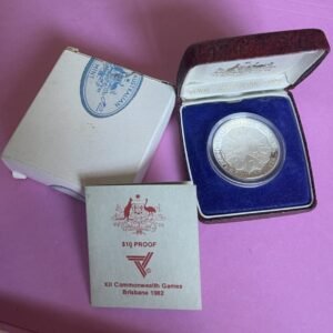 1982 $10 Commonwealth Games PROOF SILVER Coin. Royal Australian Mint