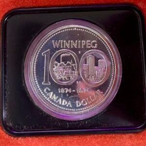 1974 $1 Winnipeg Centennial - Silver Dollar