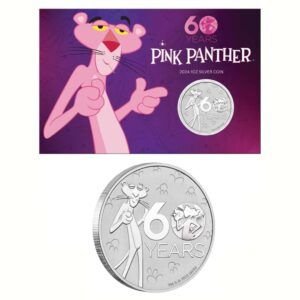 2024 - Pink Panther 60 years 1 oz silver BU coin in Limited Edition 1000 In card