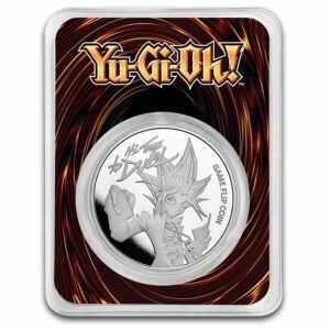 2023 - Yu-Gi-Oh! Game Flip Coin 25 Years 1 Oz 999 Silver Niue ST/BU in TEP