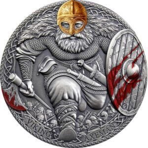 2020 - AXEMAN VIKING Legendary Warriors 3 Oz Silver Coin 3000 Francs Cameroon