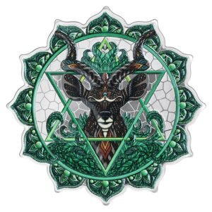 2022 $5 Solomon Islands Antelope of the 4th Chakra Phil Lewis 2 oz Silver Coin