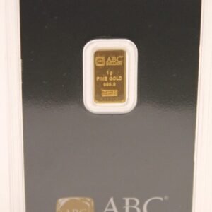 1g 999.9 ABC Bullion Minted Tablet Solid Fine Gold Ingot Certified Investor Bar