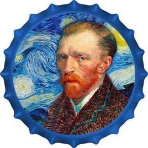 2022 - VAN GOGH Bottle Cap Shape Silver Coin 1000 Francs Chad