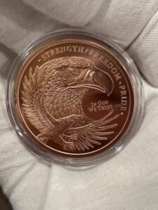 1 OZ DOUBLE EAGLE IN GOD WE TRUST ROUND 1 Oz .999 Pure Fine Copper BU