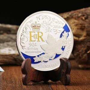 2016 Canada One Ounce Silver Plated Queen Elizabeth 90th Birthday Anniversary