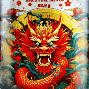 2024 Germania Mint Bice 88.8 Grams G Silver Year of the Dragon Bar Low 50s RARE