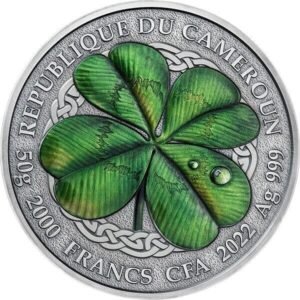 2022 - Keep Your Luck 50 g Antique finish Silver Coin 2000 Francs CFA Cameroun