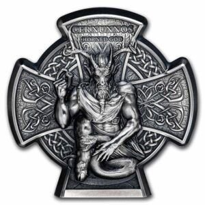 2021 Isle of Man Horned God Cernunnos 3oz Silver Coin