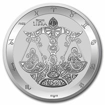 2022 - 1 oz .999 Silver $5 Zodiac Series: Libra in Capsule