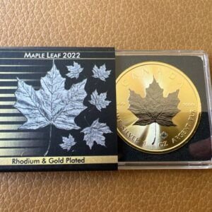 2022 - Maple Leaf Canada Silber + Rhodium Gold 1 oz / Unze