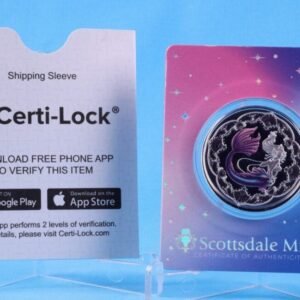 2022 - Samoa 2 Tala 1oz 999 Silver Mermaid Princess of the Seas Color Proof