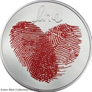 2021 - Love 1/2 oz Proof Silver Coin 2 Cedis Republic of Ghana