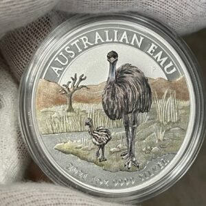 2021 Australian Emu 1oz Coloured Silver Coin - Melbourne Money Expo ANDA Special