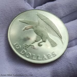 1973 Singapore $10 Silver Coin - Sea Eagle ( 40.7mm, KM#9.2 Proof * Rare)
