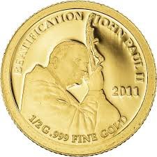 2011 SAMOA - $1 in 9999 Gold (0.5g), PP - BEATIFICATION OF JOHN PAUL II