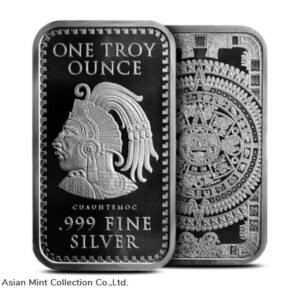 1 oz .999 Silver Bullion Bar Aztec Mayan Calendar Tribe