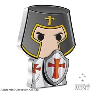 022 Niue Warriors of History Knight Templar 1 oz. Silver Proof Chibi Coin