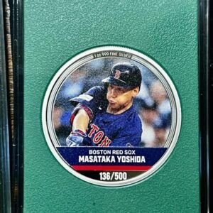 2024 Agoro MAJOR LEAGUE BASEBALL Silver Trading Coins Emerald Mintage- Masataka Yoshida #136 Boston Red Sox