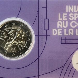 2021 - 2 euro commemorative coincard FRANCE - Paris 2024 Olympic Games Universal Brilliant - Purple - 039212/100,000