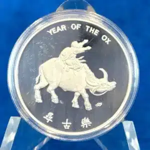 1985 Year Of OX 🐂 999 Pure Silver Proof Condition