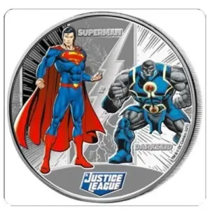 2022 - Samoa Justice League DC comics Superman vs Darkseid 1/2 oz .999 silver