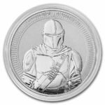 2021 - Mandalorian in Beskar Armor Star Wars 1 oz .999 Silver Coin 2 dollar Niue