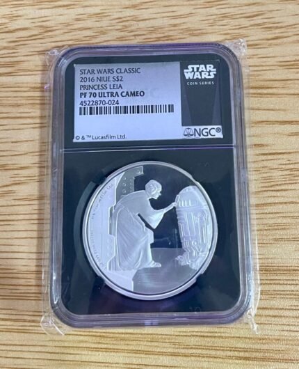 2016 Niue Star Wars PRINCESS LEIA R2D2 .999 Silver 1 oz coin NGC PF PR 70 Carrie
