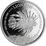 2019 - Barbados 1 oz Silver 999 Lionfish Firefish 1 oz 999 Silver Coins