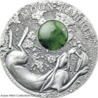 2021 - Moon Rabbit 50 g Antique finish Silver Coin 2$ Niue - Image 2