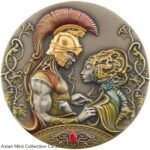 2022 - Medea and Jason's Love Myths of Love 2 oz Antique finish Silver Coin - Image 3