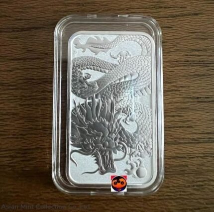 2022 SILVER 1 OZ DRAGON RECTANGULAR AUSTRALIA .9999 COIN