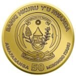 2023 - 1 Oz Silver 50 Francs Rwanda YEAR OF THE RABBIT Gilded Ruthenium Coin - 222/1000 - Image 3