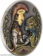 2022 - Medea and Jason's Love Myths of Love 2 oz Antique finish Silver Coin - Image 2