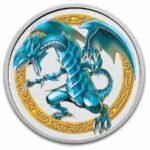 2023 - Yu-Gi-Oh! Blue-Eyes White Dragon 1oz 999 Silver Colored Niue ST/BU in TEP - Image 4