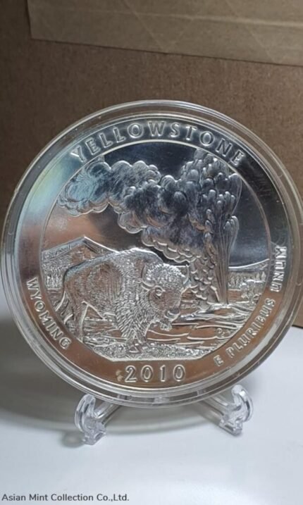 United States "America The Beautiful" (ATB) 5 oz Silver - 2010 Yellowstone National Park