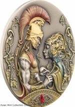 2022 - Medea and Jason's Love Myths of Love 2 oz Antique finish Silver Coin - Image 4