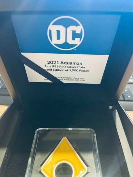 2021 - New Zealand - 1 Oz Silver Proof Coin- AQUAMAN Emblem