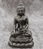 Phra Kring Pawares, 2nd edition, worship size, lap width 3 inches, bronze, blackened, commemorative item for the 80th birthday of Somdej Phra Yanasangwon, the Supreme Patriarch, Wat Bowonniwet Vihara, 1993, with original box from the temple. - Image 2