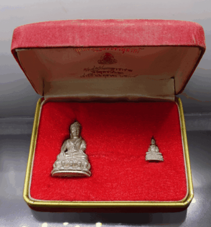 Phra Kring - Phra Chaiwat, Atthamarachanusorn Foundation, Wat Suthat Thepwararam, year 1991, silver, with original box