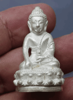 King Taksin the Great bell, made of silver, created by the Srirattanakosin Foundation at Wat Sutharam, Thonburi side, Bangkok, 2003, beautiful code number 123, original case. - Image 2