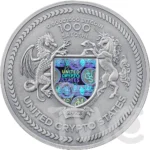 Binary Eagle Binary World 2 oz Silver Coin 0.00001 Bitcoin UCS 2023 - Image 3