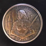 Joan Of Arc Legendary Warriors Antique Finish Vtg-999 Silver 1 Oz Ounce Art Coin