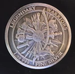 Joan Of Arc Legendary Warriors Antique Finish Vtg-999 Silver 1 Oz Ounce Art Coin - Image 2