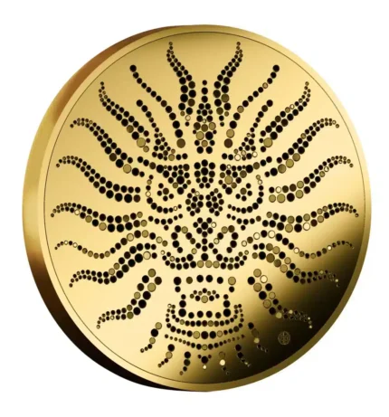 2024 Niue Gold Lunar Year of the Dragon Dot Art Coin 1/25 oz - 32/300 Minted