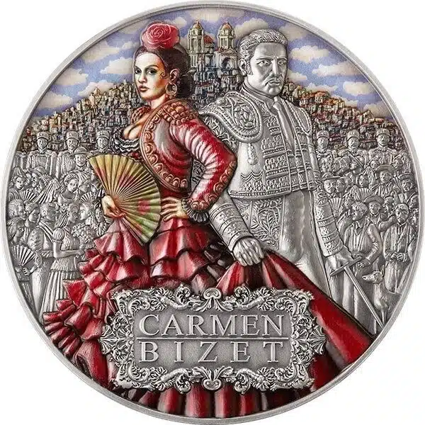 Carmen Titans of the Music 2 oz Antique finish Silver Coin 5$ Niue 2022